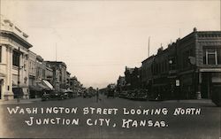 Washington Street looking North Junction City, KS Postcard Postcard Postcard