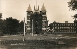 Administration Building, State Hospital for the Insane Osawatomie, KS Postcard Postcard Postcard