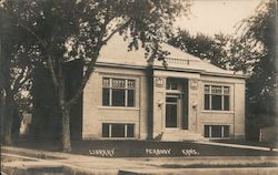 Library Peabody, KS Postcard Postcard Postcard