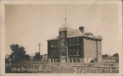 New School Building Postcard