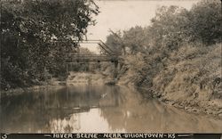 River Scene near Uniontown Postcard