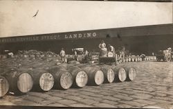 Barrels of Molasses, Bienville Street Steamboat Landing Postcard
