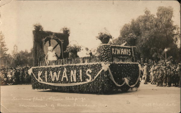 Kiwanis,1st Place Civic-Club Float, Tournament of Roses,1923 Pasadena California