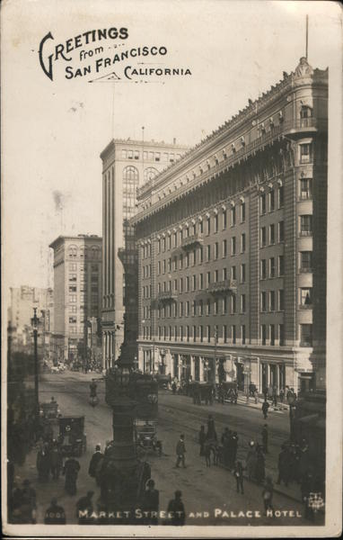 Market Street and Palace Hotel San Francisco California