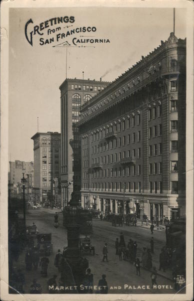 Market Street and Palace Hotel San Francisco California