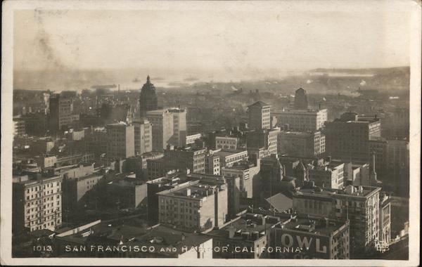 View of City and Harbor San Francisco California