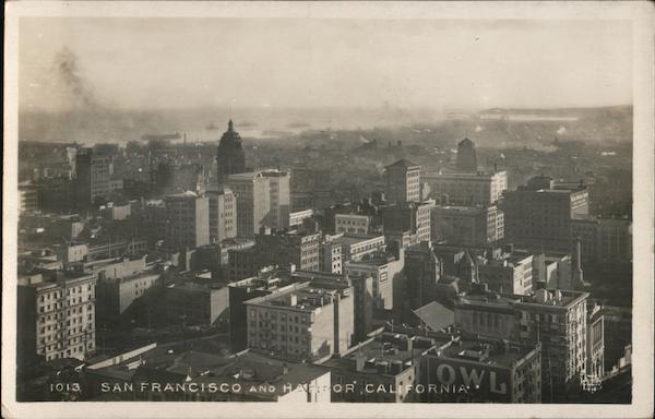 View of City and Harbor San Francisco California