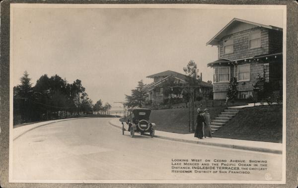 Looking West on Cedro Avenue San Francisco California
