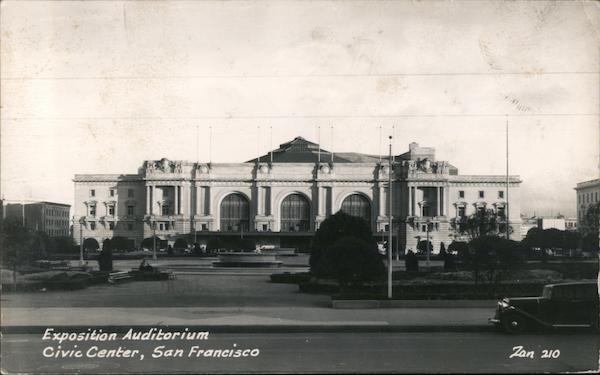 Exposition Auditorium, Civic Center San Francisco California