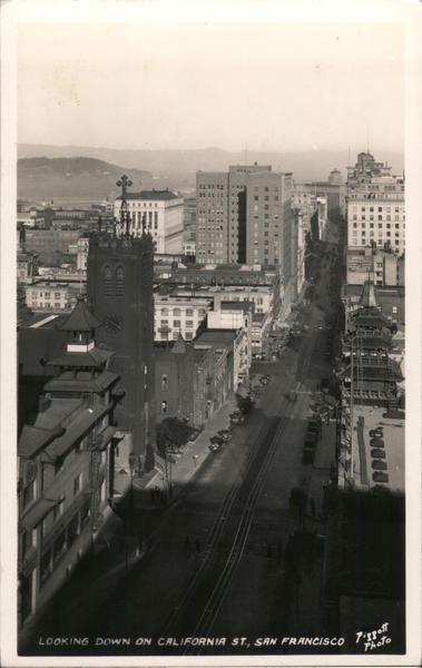 Looking Down On California Street San Francisco Piggot Photo