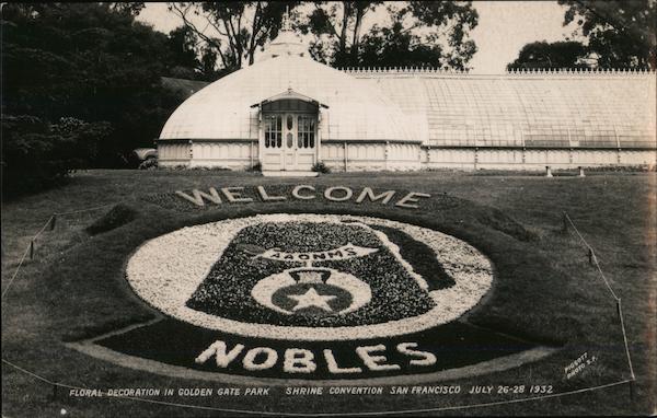 Floral Decoration in Golden Gate Park Shriner Convention San Francisco California