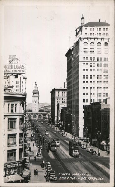 Lower Market Street, Ferry Building San Francisco California