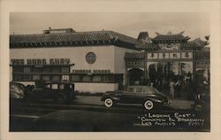 Yee Hung Guey Restaurant - Looking East, Chinatown on Broadway Los Angeles, CA Postcard Postcard Postcard