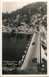 Highway Across the Dam Big Bear Lake, CA Postcard Postcard Postcard