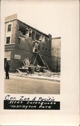 After 1933 Earthquake, Corner of Zoe and Pacific Postcard