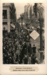 Broadway, From Seventh "Greetings from Los Angeles" Postcard