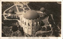 Aerial View from the South - Griffith Observatory Postcard