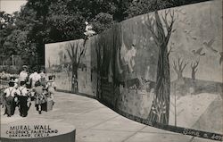 Mural Wall, Children's Fairyland Postcard