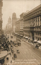 Emporium and Market St. Postcard