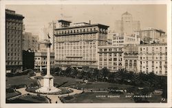 Union Square San Francisco, CA Postcard Postcard Postcard