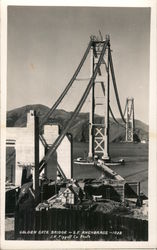 Golden Gate Bridge, S.F. Anchorage San Francisco, CA J.K. Piggott Co. Photo Postcard Postcard Postcard