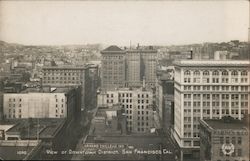 View of Downtown District Postcard