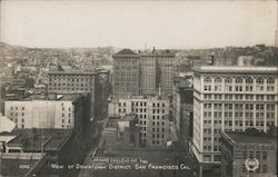 View of Downtown District Postcard