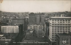 View of Downtown District Postcard