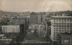View of Downtown District Postcard