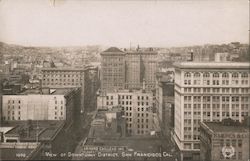 View of Downtown District Postcard
