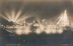Night Illumination PPIE 1915 Postcard