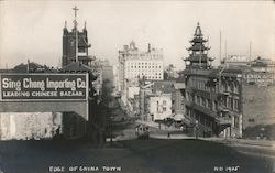 Edge of Chinatown, Sing Chong Importing Co. Postcard