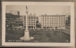 Post Street between Stockton and Powell Postcard