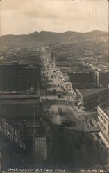 Upper Market Street and Twin Peaks Postcard