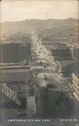 Upper Market Street and Twin Peaks Postcard