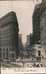 Post St. West from Market, 2 years after Fire Postcard