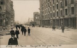 Ruins - Market Street East From Third Street Postcard