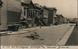 Earthquake Cracked and Waved Ground Postcard