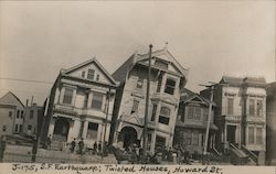Earthquake - Twisted Houses, Howard Street Postcard