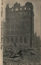 Ruins, First National Bank Building Postcard