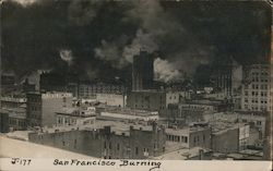 View of City Burning Postcard