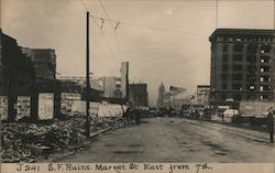 Ruins - Market Street East From 7th Postcard