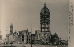 Wrecking the City Hall, The Dome Stripped Postcard