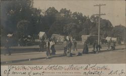Refugee Camp in Public Square Postcard