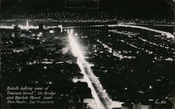 Breathtaking View of "Treasure Island", the Bridge and Market Street From Twin Peaks Postcard