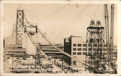 Cable Spinning on the San Francisco-Oakland Bay Bridge Postcard