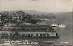 City's Waterfront From the Bay Bridge Postcard