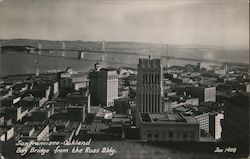 City and Oakland Bay Bridge From the Russ Building Postcard