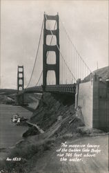The Massive Towers of the Golden Gate Bridge Rise 746 Feet Above the Water Postcard