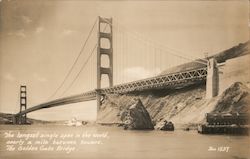 The Golden Gate Bridge San Francisco, CA Postcard Postcard Postcard